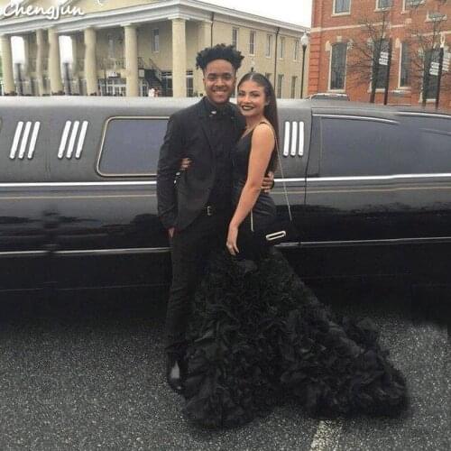 Chengjun Wholesale Black Gothic Club Hippie Mermaid Evening Dress