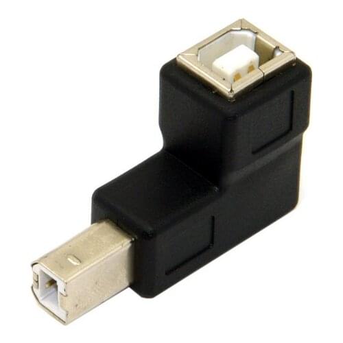 Right Angled 90 Degree USB 2.0 B Type Male to Female Extension Adapter for Printer Scanner Hard Disk