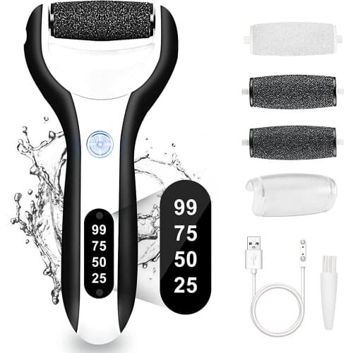 Rechargeable Electric Foot File Callus Remover Machine Pedicure Device Foot Care Tools Feet For Heels Remove Dead Skin black