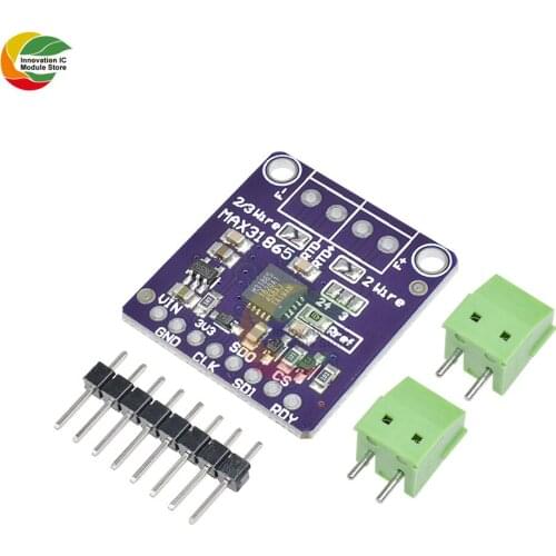 MAX31865 PT100-PT1000 RTD to Digital Converter Temperature Thermocouple Sensor Amplifier Board Module for Arduino R3 3.3V 5V