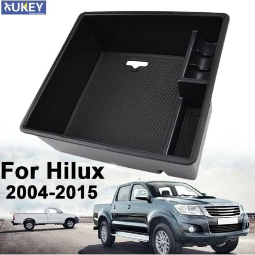 Armrest Storage Box Center For Toyota Hilux AN10 AN20 AN30 2004-2015 2012 2013 2014 Console Container Organizer Coin Tray Holder