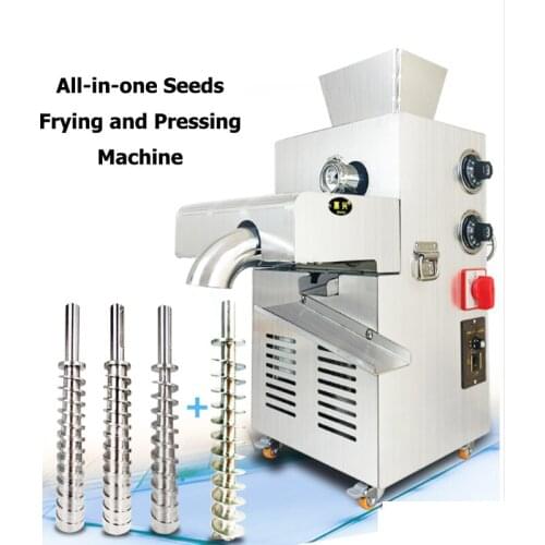 Press and Frying Seeds All In One Machine Small Business Peanut Walnut Flax Sesame Rapeseed Oil Hot Presser