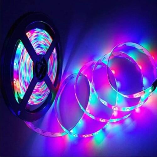 SMD 2835 (3528) LED Strip DC5v 12v white warm RGB 60LED/m flexible low-power lighting flowing water multi-color light strip