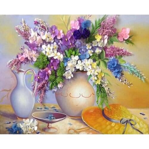 YIKEE Diamond Mosaic Sale Flowers DIY Diamond Painting Diamond Mosaic Rhinestones Home Decor h1279