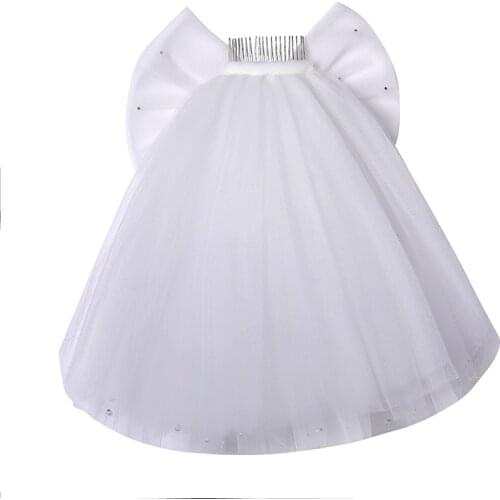 New Arrival White Bridal veil 2021 Wedding veil veu de noiva Abendkleider velos de novia accesorios mujer velo novia