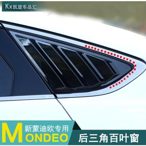 1Pair ABS Plastic Quarter Window Louver Cover Rear Side Glossy for Ford Mondeo 2013-2019 Refitting accessories
