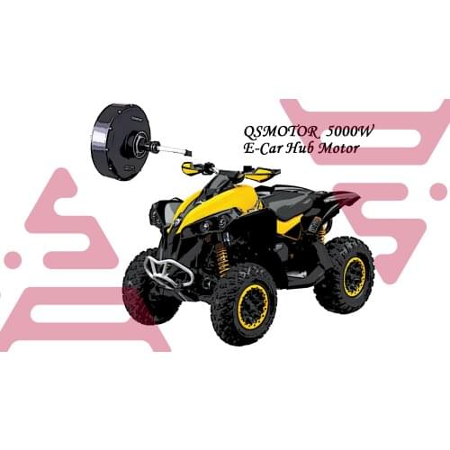 12inch 5000W 72V 90kph 2wd dual Hub Motor with KLS7245H controller kits for electric ATV Car