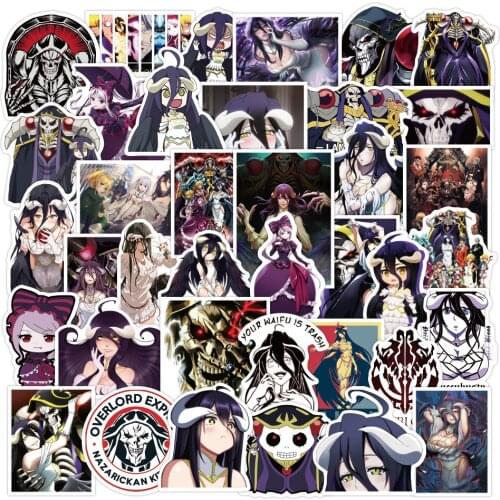 50PCS OVERLORD Anime Small Waterproof Sticker