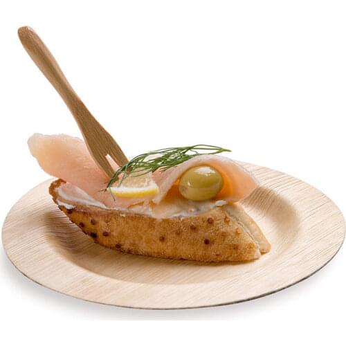 Promotion - Party Event Wedding Supplies, Disposable Eco-Friendly Tableware 150mm Round Dinner Bamboo Plate, 10/Pack