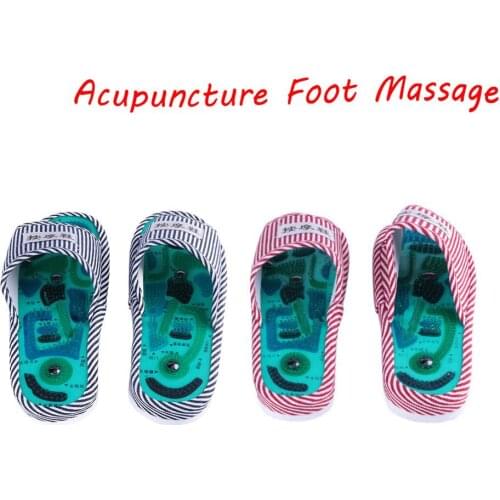 Acupuncture Foot Massage Slippers Health Shoe Reflexology Magnetic Sandals Acupuncture Healthy Feet Care Massager Magnet Shoes