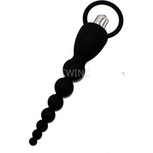 10 Frenquency Silicone Anal Beads Butt Plug with Vibration