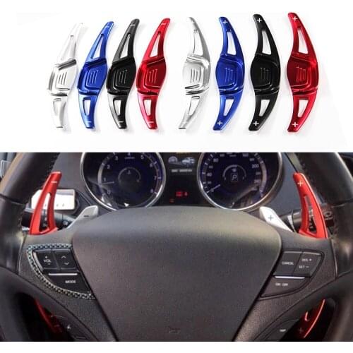 Car Aluminum Car Steering Wheel Shift Paddle Shifter Extension For Hyundai Sonata(2011-2014) and I40 (2015) Auto Car-styling