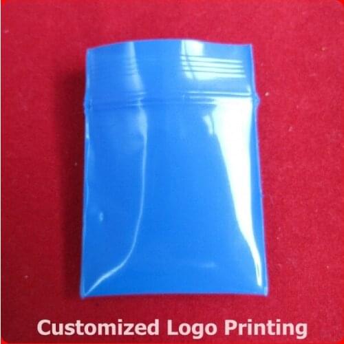 Free Shipping 300PCS thick zipper top plastic bag Mini Zip lock bag 1.18x1.57 inch (3X4CM) Reclosable Blue seal bag