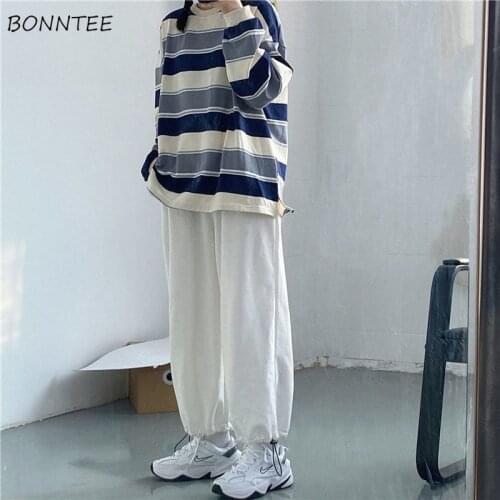 Pants Women Harm Fashion Harajuku Loose Solid High Waist Trousers All-match Simple Student Preppy Style Vintage Spring Autumn