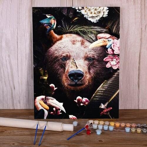 Flower Animals DIY Paint By Numbers Package Oil Paints 40*50 Picture By Numbers Photo Home Decoration For Kids Wall Wholesale