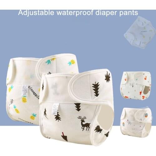Baby Nappies Diaper Reusable Washable Cloth Diapers Cotton Nappy Cover Waterproof Newborn Baby Traning Panties Diapers Pocket