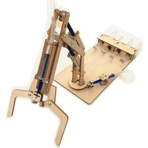 DIY Student Science Electric Model Hydraulic Drive Invention Experiment Kit Excavator Learning Toys for Children