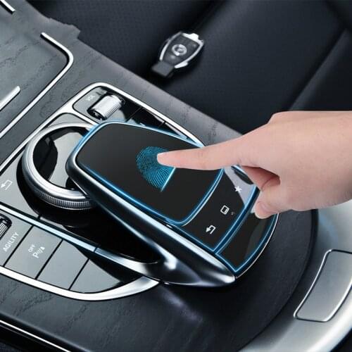 For Mercedes Benz C E G V GLC Class W205 W213 X253 W463 G463 G500 Car Center Console Multimedia Mouse Button TPU Protector Film
