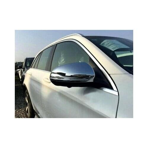 Chrome Rearview Side Mirror Cover 2pcs For Benz C Class W205 / GLC 2014 - 2018