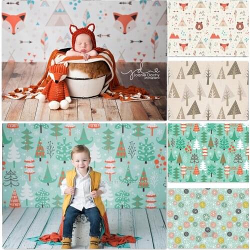 HUAYI Christmas Tree Patterns Photography Backdrop Baby Shower Child Kids Birthday Photo Background Studio Photocalls Props