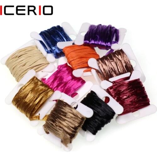 ICERIO 2PCS Swiss Straw Scud Caddis Wings Damsel Fly Nymphs Flies Tying Materials