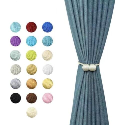 8 Color Magnetic Pearl Ball Curtain Tiebacks Tie Backs Holdbacks Buckle Clips Curtain Rods Holder Room Accessories
