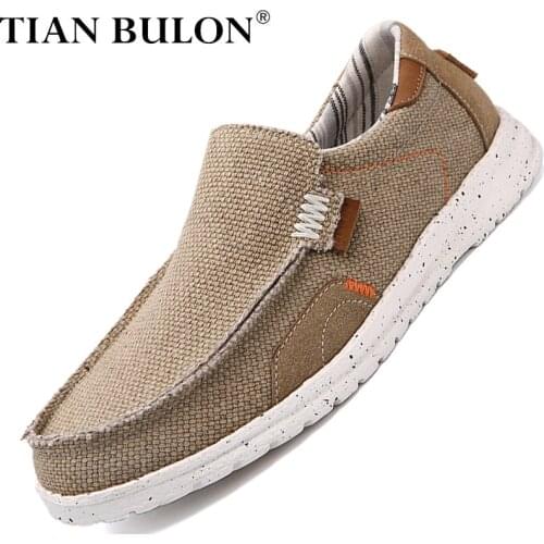 Fashion Trend Men Canvas Shoes Luxury Brand Light-weight Mens Loafers Breathable Men Casual Shoes Driving Shoes Plus Size 39-48