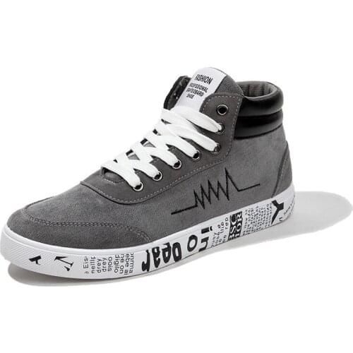 Spring And Autumn New Mens Sneaker Shoes High-top Fashion Lace Trend Printing Wild Graffiti High-quality Casual Sneakers B25-38
