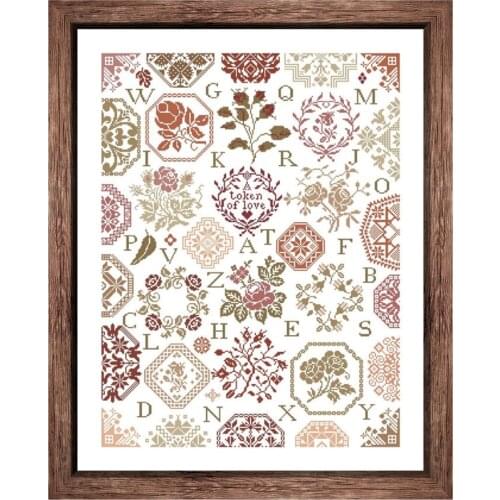 Jigsaw rose garden cross stitch kits 18ct 14ct 11ct white fabric cotton thread embroidery DIY big picture home wall decor