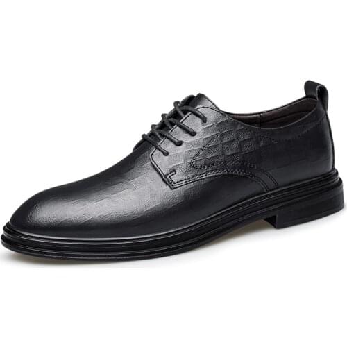 New Leather British Style Handmade Men Shoe Evening Dress Oxford Office Shoes Carving Mens Dress Classic Business Forma for Men