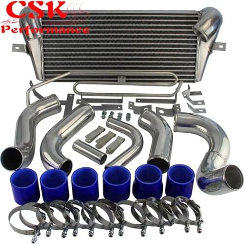 Fits For MAZDA 93 94 95 96 97 RX7 FD3S FMIC FRONT MOUNT INTERCOOLER + PIPING TURBO BLUE/Black/Red