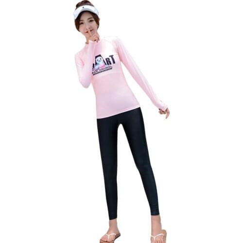 2020 Women Long Sleeve Rashguard Swim Shirts Womens Swimwear Lycra Surf Rushguard Top Quality UV-Protection Rush Guard Tops