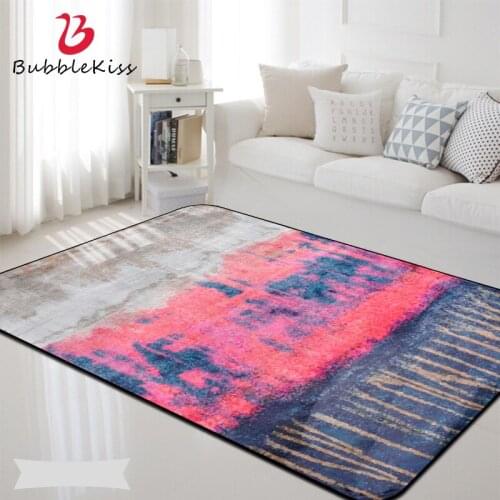 Bubble Kiss Polyester Carpet Oil Painting Abstract Pattern Living Room Carpet European Design Bedroom Carpet Soft Girl Room Rug