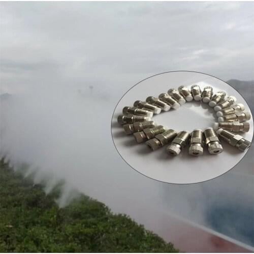 S115 Male thread 1/8'' mist nozzle fog mister water sprayer with filter cotton 32pcs/box for garden himidification and stop dust