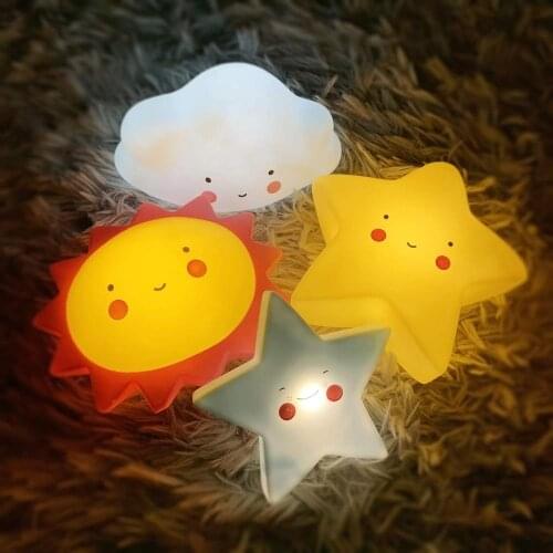 LED Night Light Lovely Cloud Shape Kids Bedroom Lamp Festival Decor Toy Decorative Light Battery Nursery Light Night Lamp