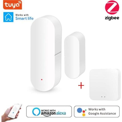 Tuya Smart WiFi Door Sensor Wireless Window Open Closed Detector App Notification Alert Security Alarm Support Alexa Google Home