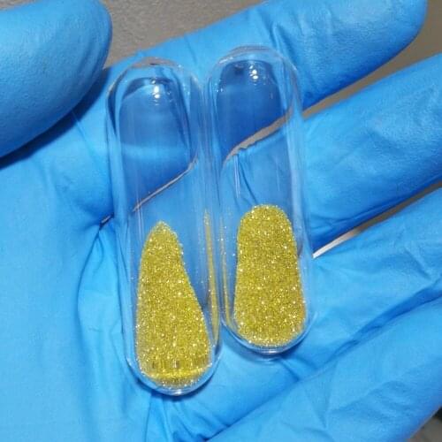 Adornos decorativos de polvo de diamante sintético sellado de vidrio