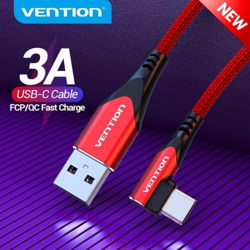 Vention USB Type C Cable For Samsung S9 S8 Type C Fast Charging Data Cable For Xiaomi Mi6 Oneplus 6 Nintendo Switch USB Cable