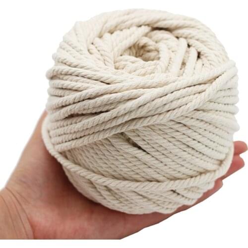Macrame Rope macrame cord thread Twisted String Cotton Cord For Handmade Natural Beige Rope DIY Accessories 4/5/6/10mm 50-150M