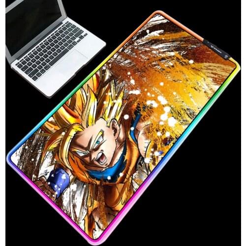 XGZ Anime XXL Gaming Mouse Pad LED7-Color Lighting Eye Protection RGB Gaming Mouse Pad Non-slip Desk Mat 90X40