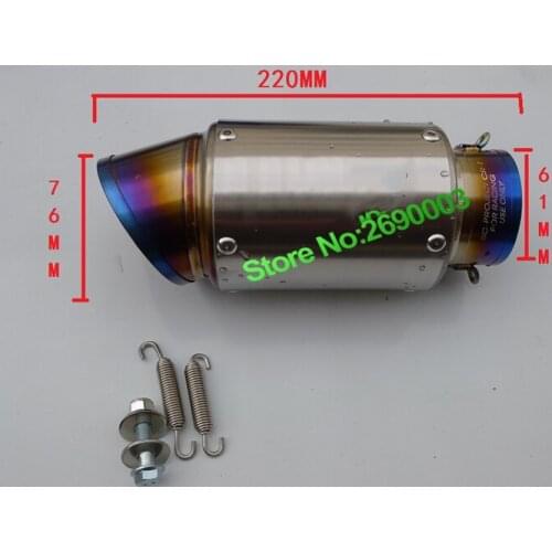 ZX-10R Motorcycle Exhaust Pipe with laser engraving Logo for SC new titanium Alloy GP Exhaust Muffler Escape Damper