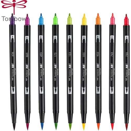 1pcs Tombow Dragonfly ABT Double Head Watercolor Brush BRUSH Pen Beginner Hand Painting Color Pen Student Stationery