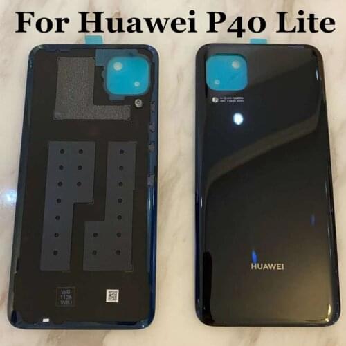100% Original For Huawei P40 Lite p40lite Back Glass Battery Cover Back Door Housing Case Rear Window Panel for p40lite