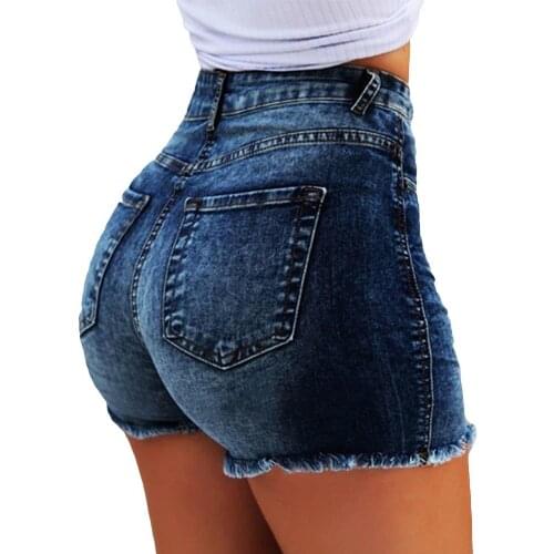 Summer High Waist Denim Shorts Womens Fringe Frayed Ripped Jeans Hot shorts Denim Shorts Womens Fringe Frayed Ripped Jeans