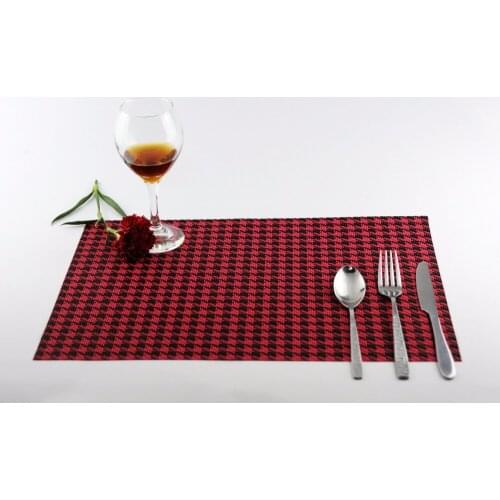 4pcs/lot PVC Placemat for Table Mat Pad Drink Wine Coasters Plastic Dining Table Linen Decor Placemats Table Decoration EJI 0812