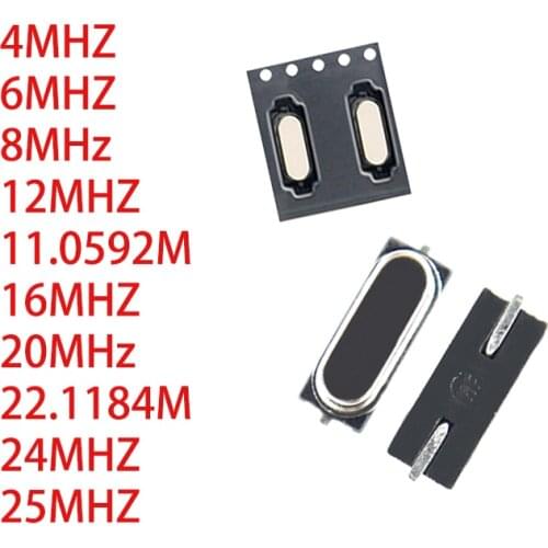 49SMD passive crystal oscillator 4MHZ 6MHZ 8MHz 12MHZ 11.0592M 16MHZ 20MHz 22.1184M 24MHZ 25MHZ quartz clock oscillator crystal