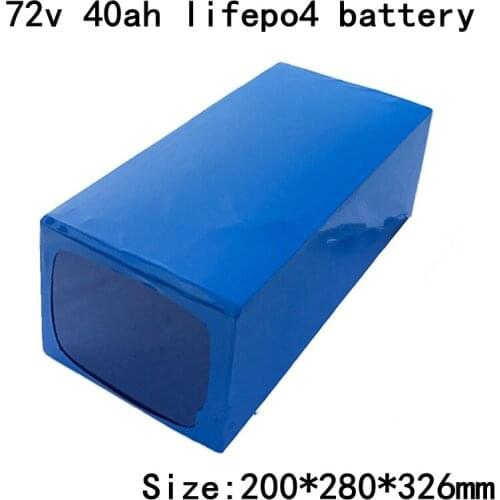 72V 40Ah Lifepo4 Battery with BMS for Electric Motorcycle Scooter E-bike Balance Car EV Energy Storage + 5A Charger