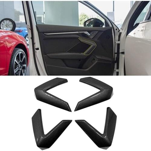 ABS Carbon Fiber Inner Door Handle Cover Protector Door Handshake Trim Car Accessories for- A3 2020 2021