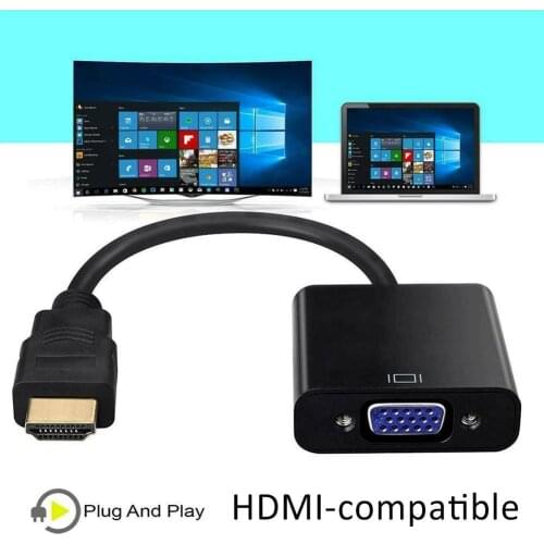1080P HDMI-compatible to VGA Adapter Digital to Analog HDTV Cable Box For PS4 Converter Laptop PC TV Displayer Projector to I7N4