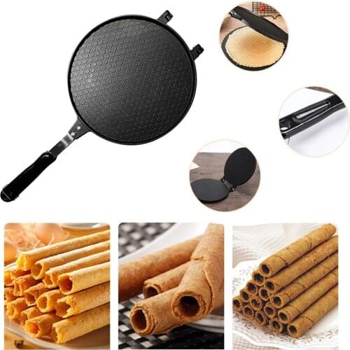 Non-Stick Egg Roll Machine Crispy Omelet Mold Ice Cream Cone Maker Aluminium Alloy Baking Pan Waffle Cake Bakeware Baking Tools